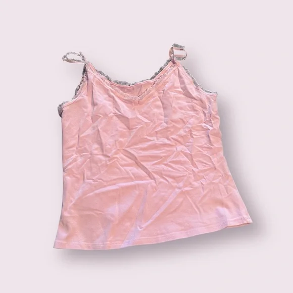 Set Of Two Women's Unbranded White And Pink Lace Trim Camisoles - Picture 8 of 12